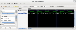 gtkwave with moxie disassembly